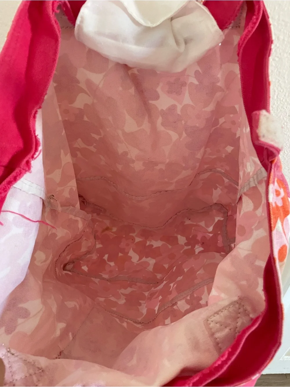 🌸 Lancôme Retro 70s Floral Travel Beach Tote Bag 19.5